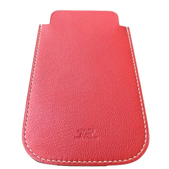 Hermes Swift Chevre Calfskin Leather Cuivre Credit Card Drivers License Wallet - Picture 5 of 9